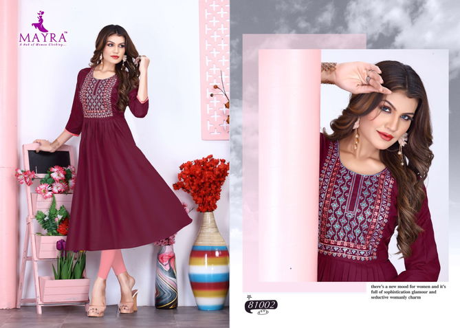 Mayra Anaya New Fancy Wear Cotton Designer Cotton Slub Kurti Collection